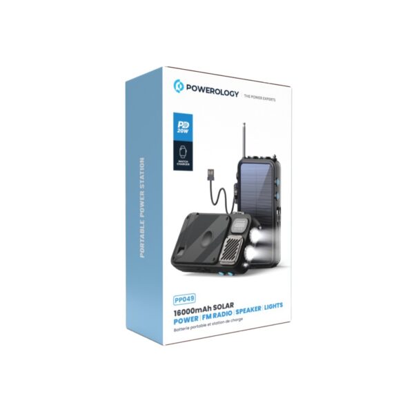 پاوربانک خورشیدی 16000 و اسپیکر بلوتوث پاورولوژی Powerology 16000mAh Solar PP049 - تصویر 3